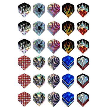 Professional 10 sets 30 pcs 2D Bling Dart Flights Laser Tail Flight Harrows Throwing Toy Drop Shipping