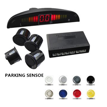 Car LED Parking Sensor Monitor Auto Reverse Radar Detector 22mm Sensor 8 Colors To Choose Backlight Display Free Shipping