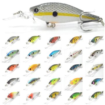 wLure Fishing Lure Hard Bait Medium Diver Tight Wobble Slow Floating 4.6g 8.5cm Over 20 Colors Minnow Crankbait M515