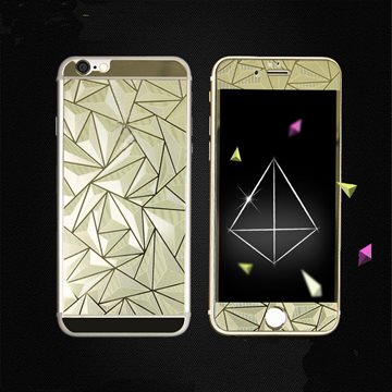 2pcs/lot Front+Back 3D Diamond Mirror Color Tempered Glass Screen Protector Protective Film for Iphone 5 5S Case of iphone5S