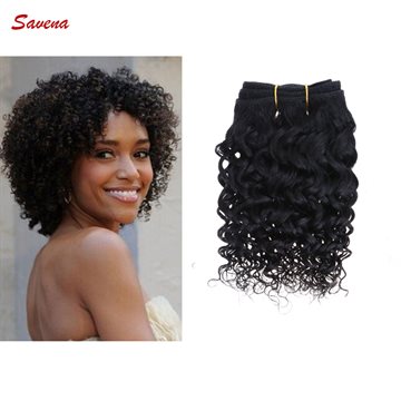 1Bundle/lot 50g/Bundle 8Inch Brazilian Virgin Hair Short Size Deepwave Human Hair Weaving 100% Human Hair Extension