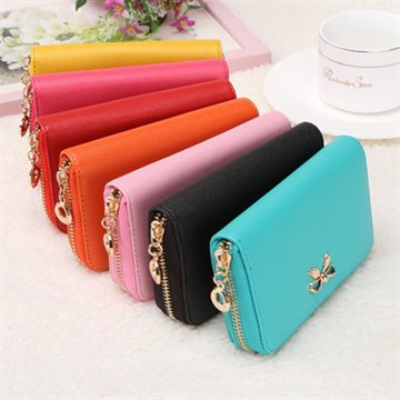 Hot On Sales Female Wallets Zipper Korean Cute PU Leather Solid wallet Women Wallets/clutch carteira feminina Wallet Handbag