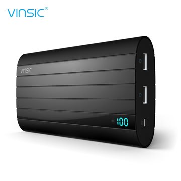 VINSIC New Generation 20000mAh Smart Identification Dual USB Port Power Bank Universal For iPhone 6s Samsung S6 Xiao mi Mi Pad