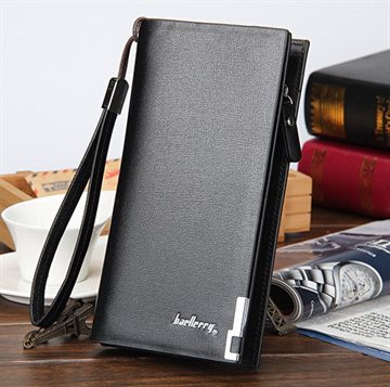 2015 newest High quality mens long Leisure/business Iron edge with carrying strap leather wallets/purse/clutches free shipping