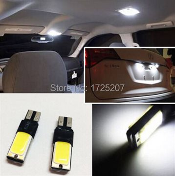 1pcs free shipping T10 LED 194 168 W5W COB Interior Bulb Light Parking Backup Brake Lamps Canbus No Error Cars xenon Auto Led