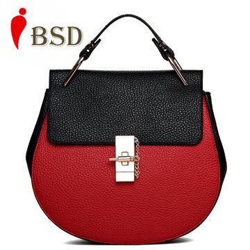 Handbag genuine leather bags for women piggy saddle chain shoulder bag womens messenger bags patchwork brand dollar price V2G35