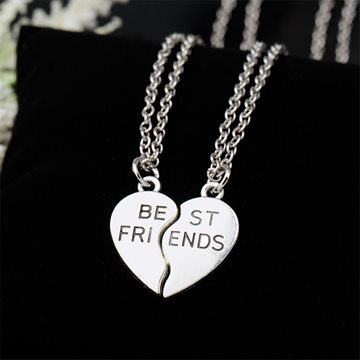 New collier choker necklace heart pendant pieces broken two best friend friendship forever women necklace jewelry collares mujer