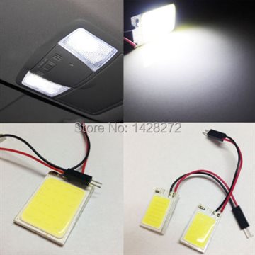 1pcs Parking 8W COB 24 Chip LED Car Interior Light T10 Festoon Dome Adapter 12V Panel light bulbs Auto car light source