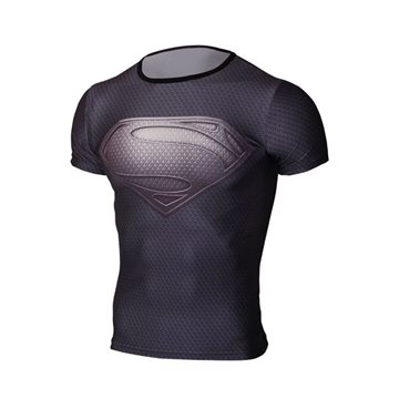 2015 NEW Top quality compression t-shirts Superman/spider man/captain America gym t shirt men fitness shirts men t shirts