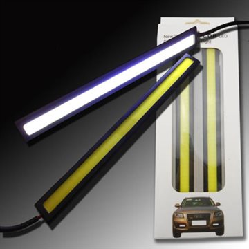 High Quality 2X 17cm LED COB 84 Chip Pure White Car Auto Driving DRL Daytime Running Lights Lamp Waterproof Bar Strip DC12V