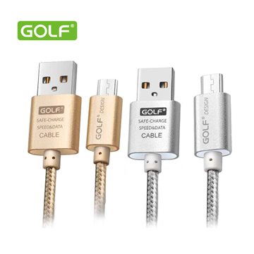 Golf Micro USB Cable 2.1A 1M 1.5M 2M 3M Metal Braided Wire 2.0 Data Sync Charging Data Cable Output For Samsung Galaxy S3 S4