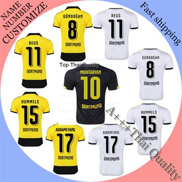 2015 Soccer Jersey Borussia Dortmund Maillot MARCO REUS Camiseta 2016 Borussia Dortmund 15/16 BVB Dortmund Camisa Football Shirt