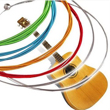 Free Shipping Ancient Music Player Guitar Strings Rainbow Strings 6pcs/set Latest Hot