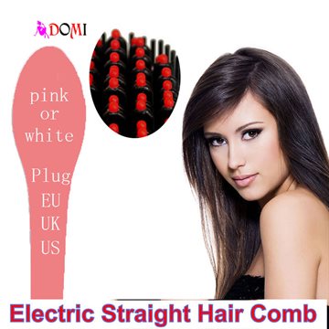 2016 Brand New Electric Brush Hair Straightener lcd Straight Hair Comb Styling Tool Home Straightening Hair Comb Brush Iron