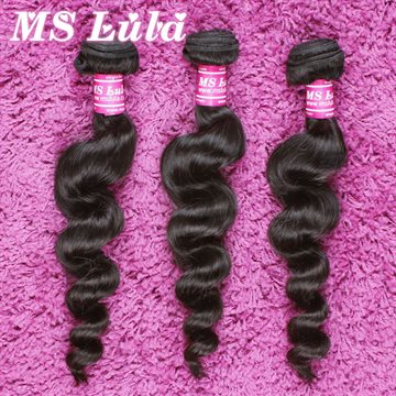 FREE SHIPPING Brazilian hair weave bundles human hair Loose Wave 3pcs lot One Donor Young Girl Virgin Hair Ms Lula Hair