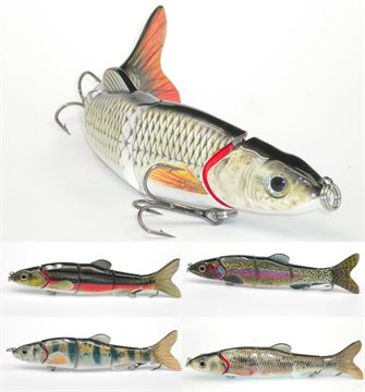 Multi-section 5 section Fishing Lure Crank Bait Swimbait Bass Shad Dace 3D eyes Fishing Tools 6.5&1.39 oz 5 style