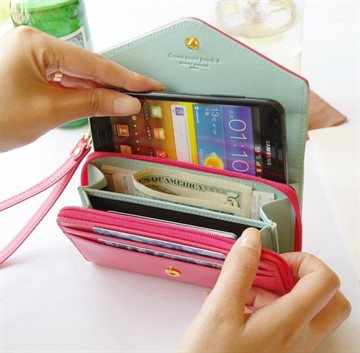 5.5 Wallet Case Women Girl PU Leather Pouch Cover For iPhone 4S 5S 5C 6 6S Plus Lovely Luxury Case For Samsung Galaxy S3 S5 S6