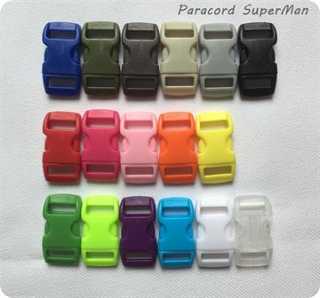 17 COLORS 100pcs/lot 10mm Webbing Bag Buckles colorful Plastic Buckles Curved Side Release Buckles Paracord Buckles,29*15mm/pc,