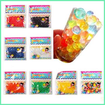 12bag/lot, 1200 particles Pearl shaped Crystal Soil Water Beads Mud Grow Magic Jelly balls Soilless cultivation planting