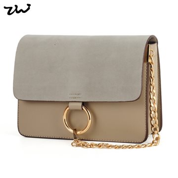 ZIWI Brand Patchwork Chain Handbag Suede&PU Leather Top Quality Fashion Women Bags ATB223