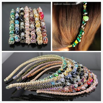 2016 Hot Fashion Woman Girl Rhinestone Crystal Headband Barrett Clips For Hair Accessories Headwear