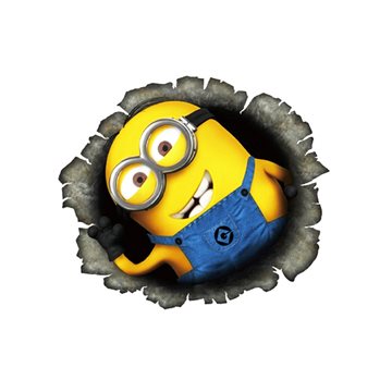 Despicable Me Minions Cute Funny Cartoon Glue Sticker Car Decal Covers Waterproof Reflective on fuel tank