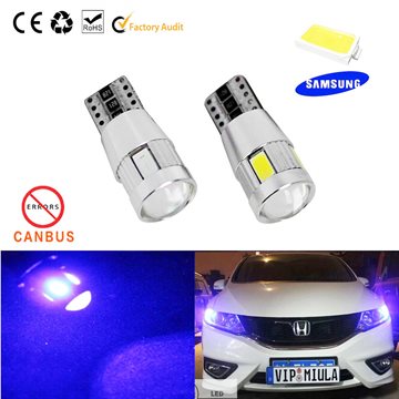 2PC/lot Free shipping Car Auto LED T10 194 W5W Canbus 6 smd 5630 cree LED Light Bulb No error car led light parking