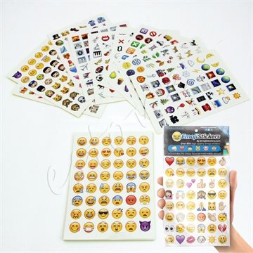 Emoji Sticker Pack 912 Emoji Stickers Most Popular Emojis For Mobile Phone Kids Rooms Home Decor Tablet 19 Sheets/Pack