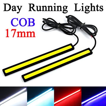 2x 17CM 12v cob led drl Super White parking waterproof drl led daytime running lights DRL fog lights led car lamp car styling