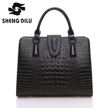 High Quality 100% Genuine Leather Women Handbags Classic Aligator Women Bag Fashion Brand Women Shoulder Bag