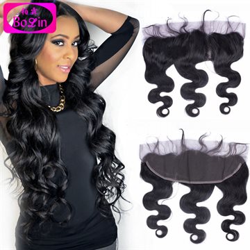 Virgin Malaysian Lace Frontal 13x4 Bleached Knots Virgin Frontal Piece Body Wave Full Lace Frontal Malaysian Wavy