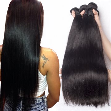 Mink Brazilian Virgin hair Straight 4 bundles Brazilian Hair Weave bundles Soft Brazilian Straight Hair 100% Human Hair Weave