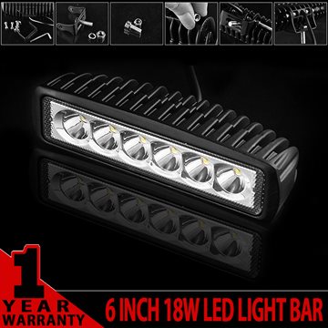 6 inch Mini 18W LED Light Bar 12V 24V Motorcycle LED Bar Offroad 4x4 ATV Daytime Running Lights Truck Tractor Warning Work Light