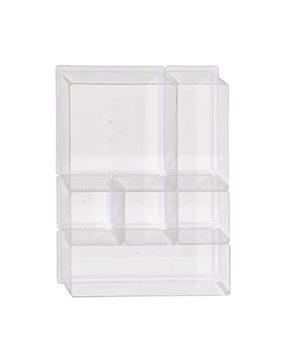 HEMA Lade Organizer 30x22.5x5.5 6-delig (Transparant)