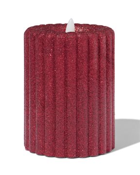 HEMA Led Kaars Glitter Goud Klein (rood)