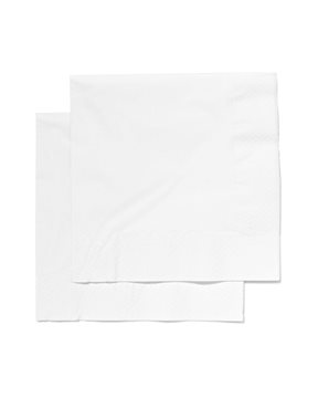 Home - Verzorging HEMA Servetten - 33 X 33 - Papier - Wit - 20 Stuks