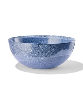 HEMA Schaal Ø26cm Porto Reactief Glazuur Wit/blauw (blauw)