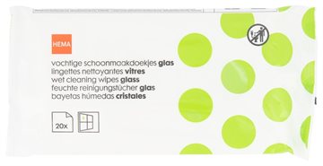 HEMA Vochtige Schoonmaakdoekjes Glas 29x18 - 20 Stuks