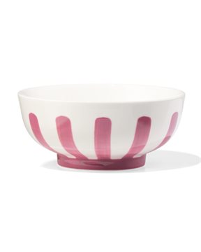 HEMA Schaaltje Ø11cm Tafelgenoten New Bone Wit Met Roze (roze)