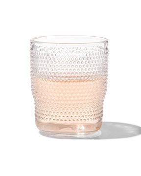 HEMA Waterglas Bergen Bolletjes Reliëf 270ml (transparant)